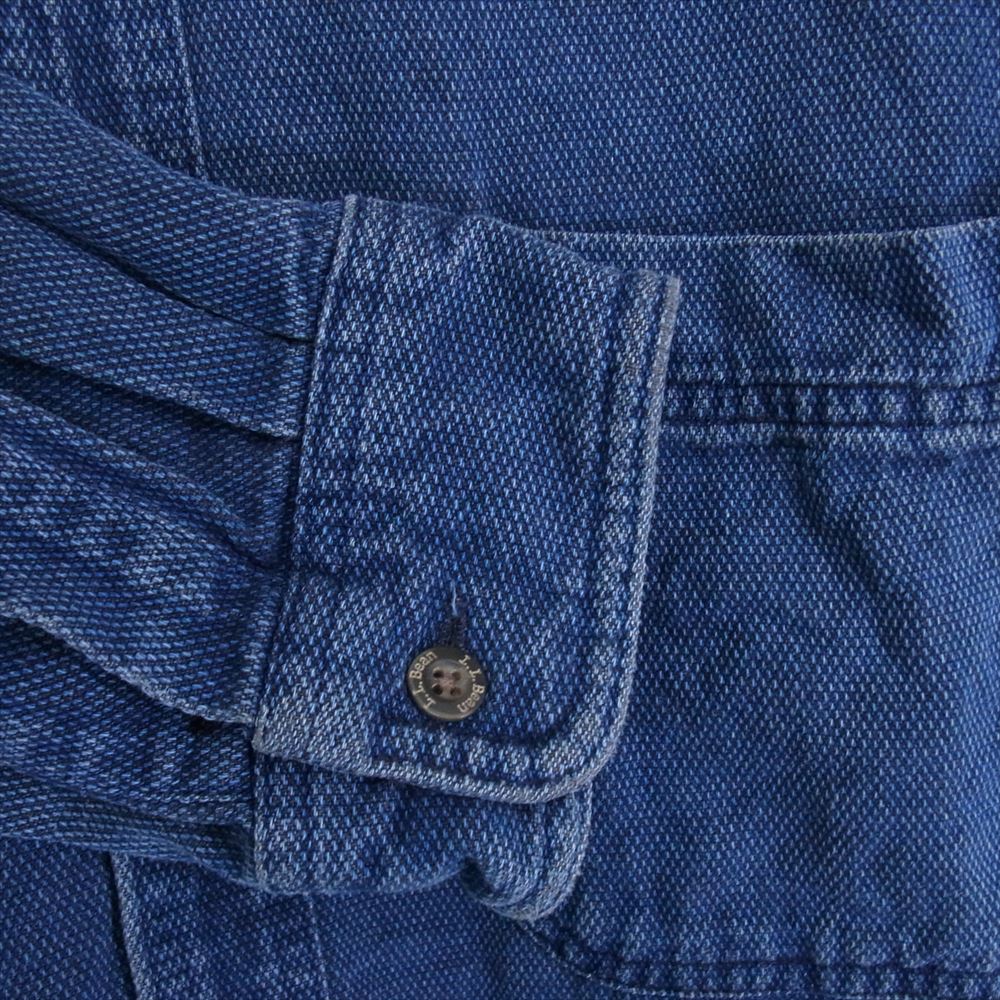 L.L.Bean エルエルビーン インディゴ 鹿子 コットン 長袖 シャツ  ブルー系 L【中古】