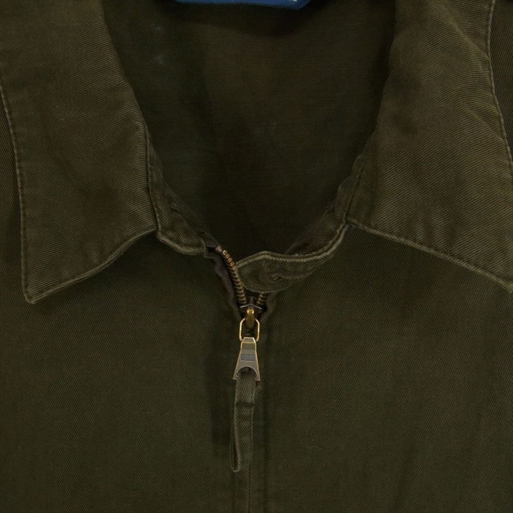 POLO RALPH LAUREN ポロ・ラルフローレン 90s チンストラップ コットン 裏地無 スイングトップ ジャケット カーキ系 XL【中古】