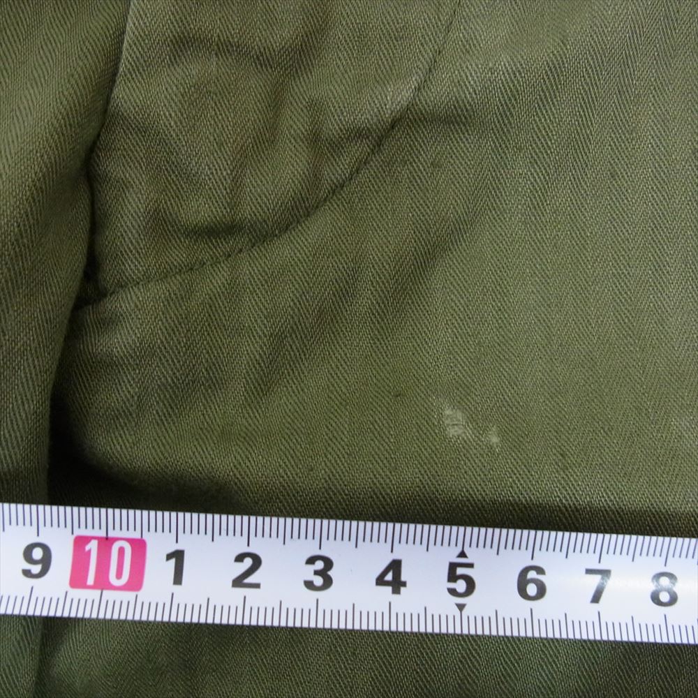 アメリカ軍 40s M‐43 HBT TROUSERS へリンボーン 13スターボタン トラウザー ミリタリー カーゴ パンツ カーキ系 34【中古】