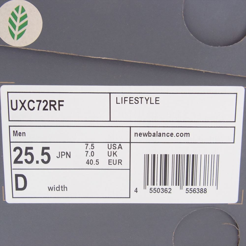 NEW BALANCE ニューバランス UXC72RF ローカット スエード スニーカー グレー系 25.5cm【中古】