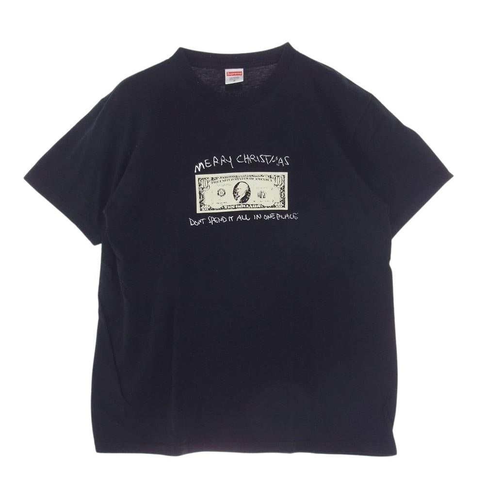 Supreme シュプリーム 21AW Spend It Tee スペンドイット 半袖 プリント Tシャツ ブラック系 M【中古】