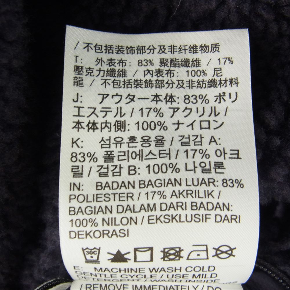 NIKE ナイキ BIG SWOOSH SHERPA JAKET ビッグ スウォッシュ シェルパ ボア リバーシブル ジャケット パープル系 ブラック系 L【中古】