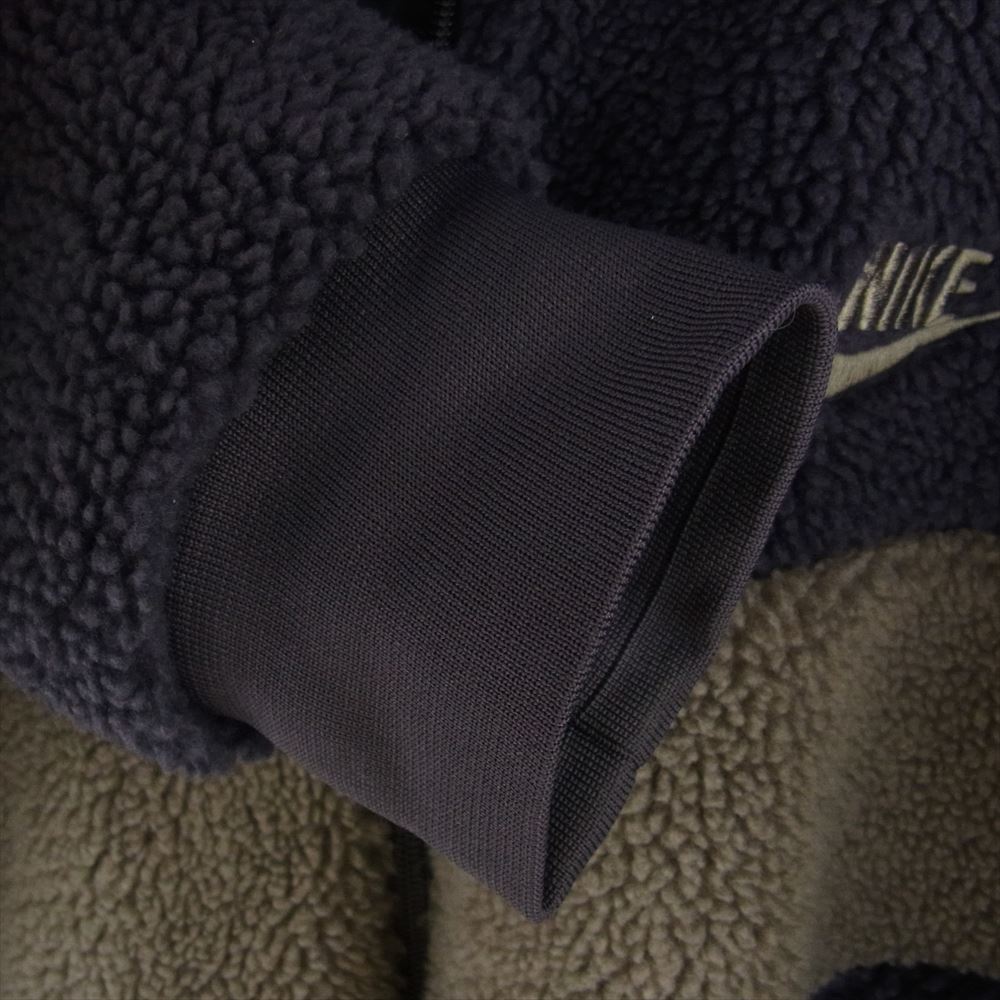 NIKE ナイキ BIG SWOOSH SHERPA JAKET ビッグ スウォッシュ シェルパ ボア リバーシブル ジャケット パープル系 ブラック系 L【中古】