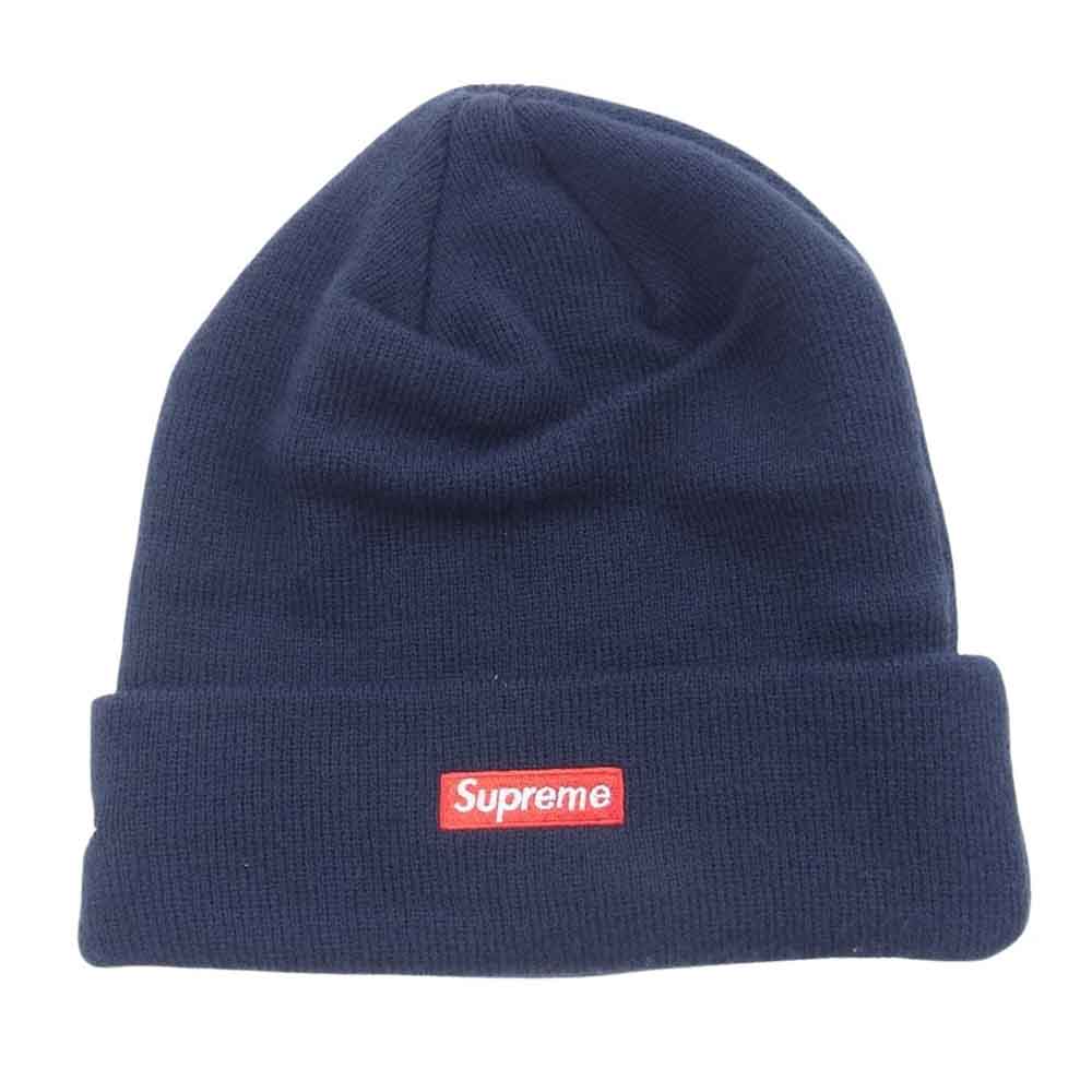 Supreme シュプリーム 23AW × New Era ニューエラ S Logo Beanie Sロゴ ボックスロゴ 刺繍 ビーニー ニットキャップ 帽子 ネイビー系【中古】