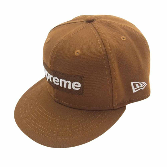 Supreme シュプリーム 22AW × New Era ニューエラ Money Box Logo Cap マネー ボックスロゴ キャップ 帽子 ブラウン系 59.6cm【中古】