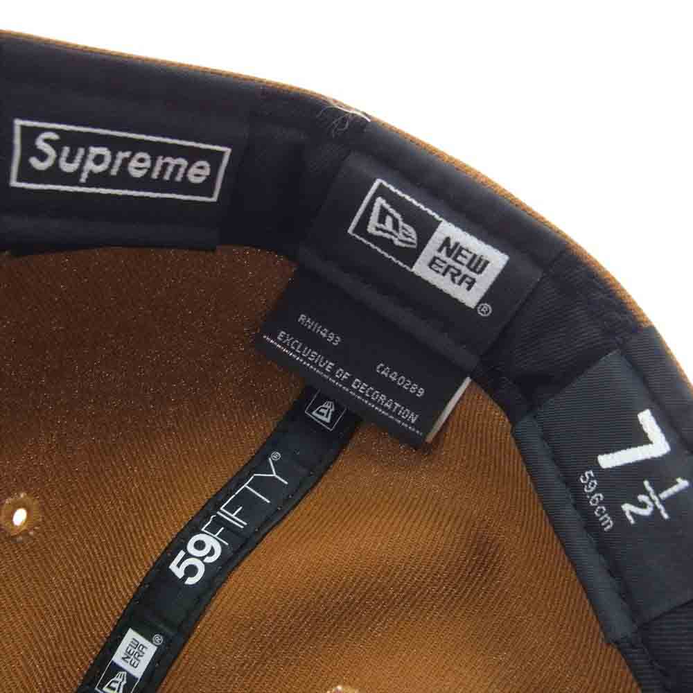 Supreme シュプリーム 22AW × New Era ニューエラ Money Box Logo Cap マネー ボックスロゴ キャップ 帽子 ブラウン系 59.6cm【中古】