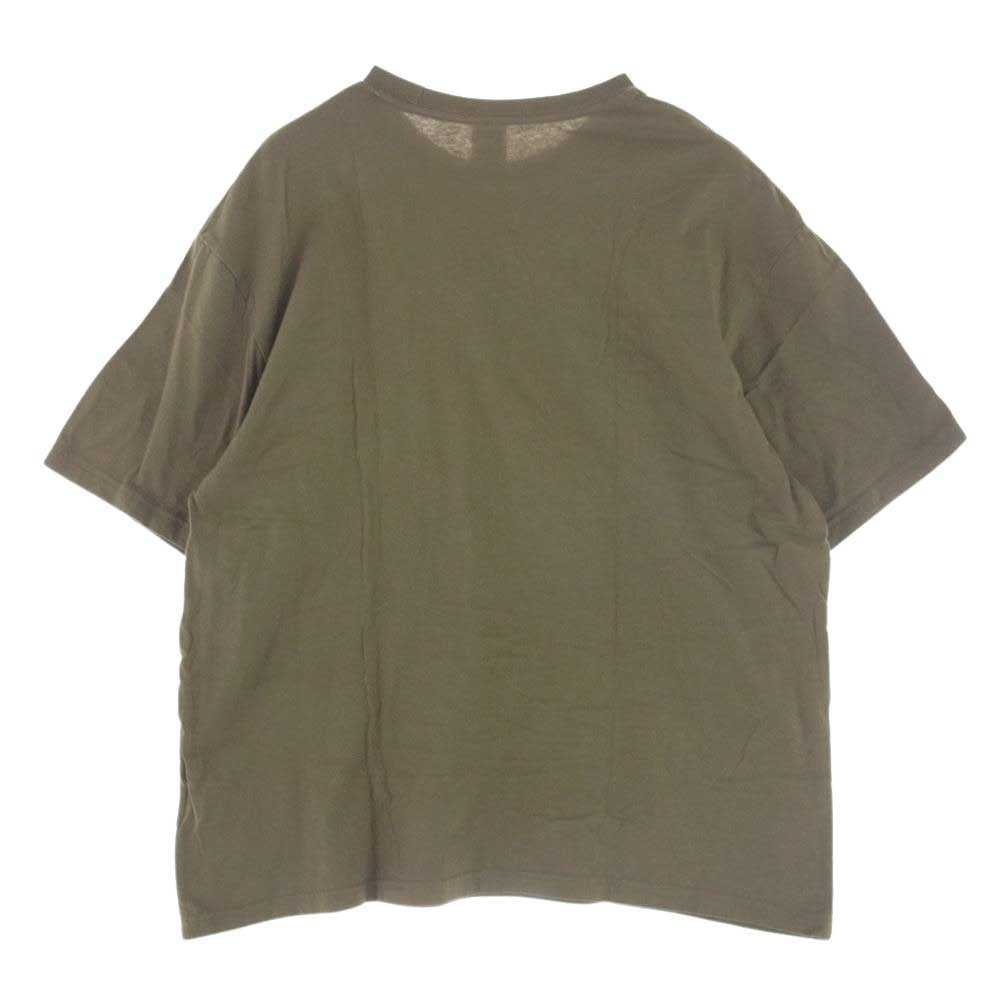 Supreme シュプリーム NT02309I × THE NORTH FACE ノースフェイス Printed Pocket Tee ロゴ プリント ポケット 半袖 Tシャツ カーキ系 M【中古】
