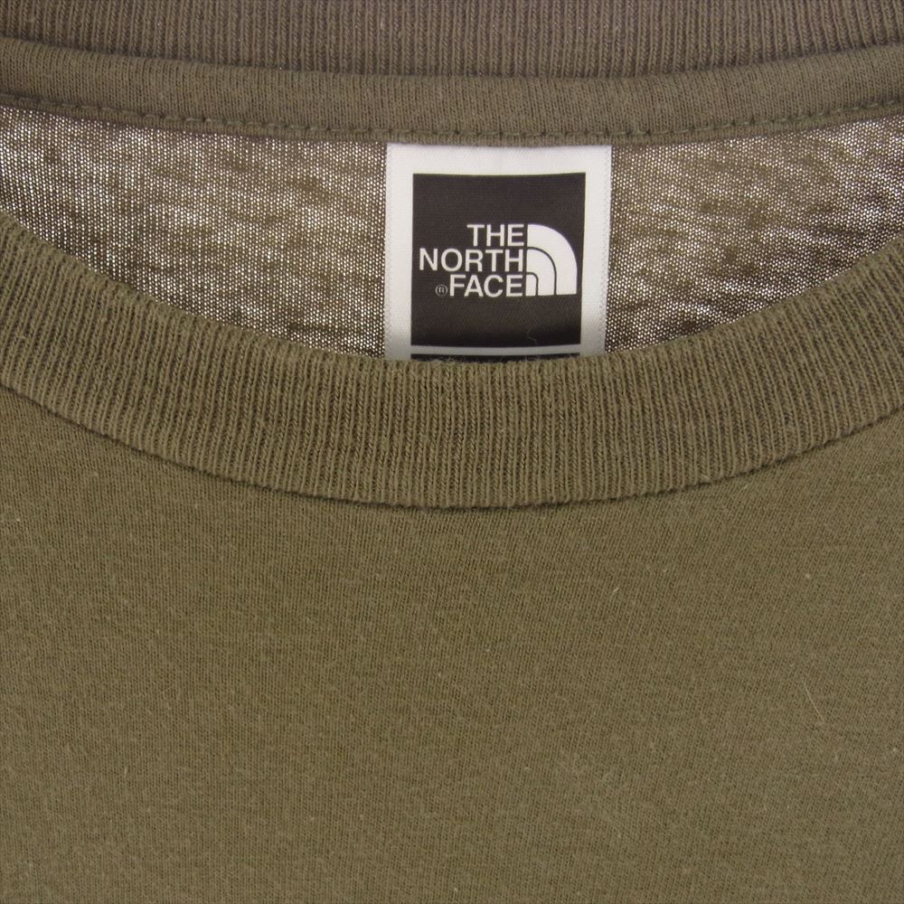 Supreme シュプリーム NT02309I × THE NORTH FACE ノースフェイス Printed Pocket Tee ロゴ プリント ポケット 半袖 Tシャツ カーキ系 M【中古】
