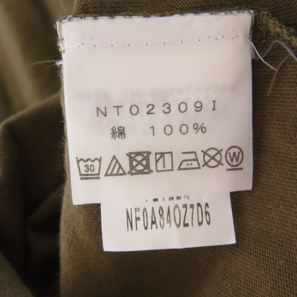 Supreme シュプリーム NT02309I × THE NORTH FACE ノースフェイス Printed Pocket Tee ロゴ プリント ポケット 半袖 Tシャツ カーキ系 M【中古】