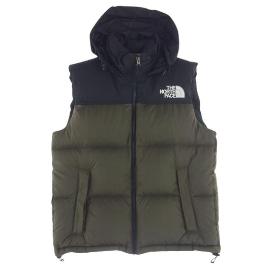 THE NORTH FACE ノースフェイス ND91843 NUPTSE VEST ヌプシ ダウン ベスト  カーキ系 M【中古】