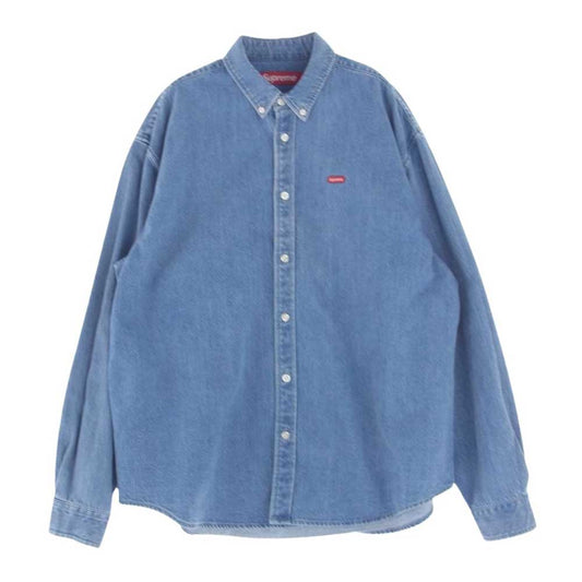 Supreme シュプリーム 23AW Small Box Shirt スモールボックスロゴ デニム ボタンダウン シャツ ライトブルー系 M【中古】