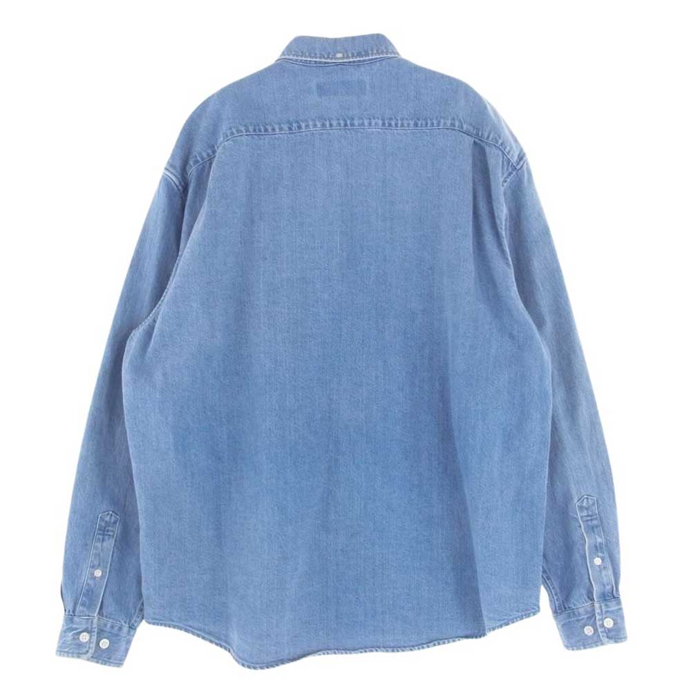 Supreme シュプリーム 23AW Small Box Shirt スモールボックスロゴ デニム ボタンダウン シャツ ライトブルー系 M【中古】