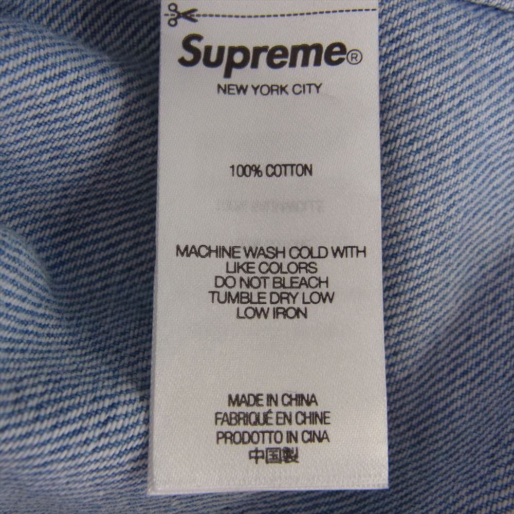 Supreme シュプリーム 23AW Small Box Shirt スモールボックスロゴ デニム ボタンダウン シャツ ライトブルー系 M【中古】