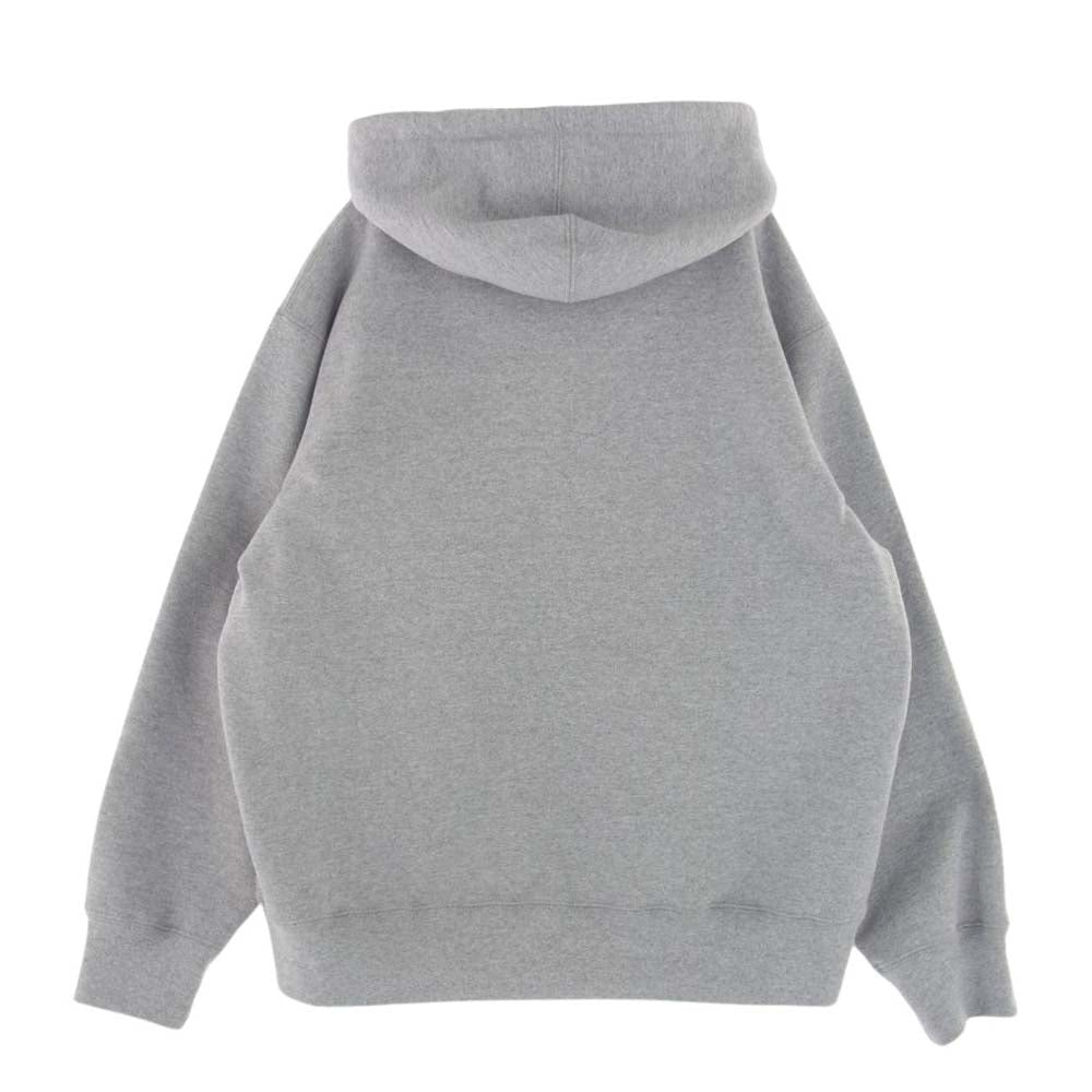 Supreme シュプリーム 22AW Small Box Drawcord Zip Up Sweatshirt スモールボックスロゴ ドローコード ジップアップ スウェットシャツ パーカー フーディー グレー系 M【中古】