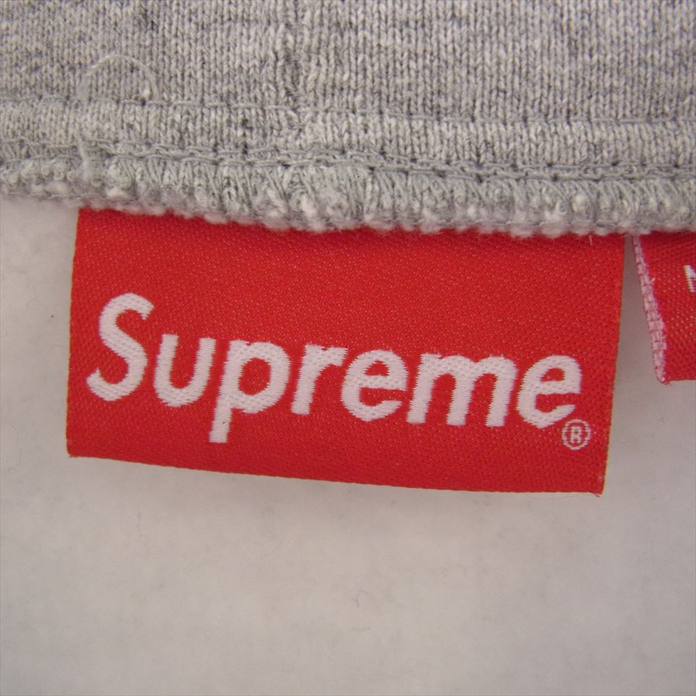 Supreme シュプリーム 22AW Small Box Drawcord Zip Up Sweatshirt スモールボックスロゴ ドローコード ジップアップ スウェットシャツ パーカー フーディー グレー系 M【中古】
