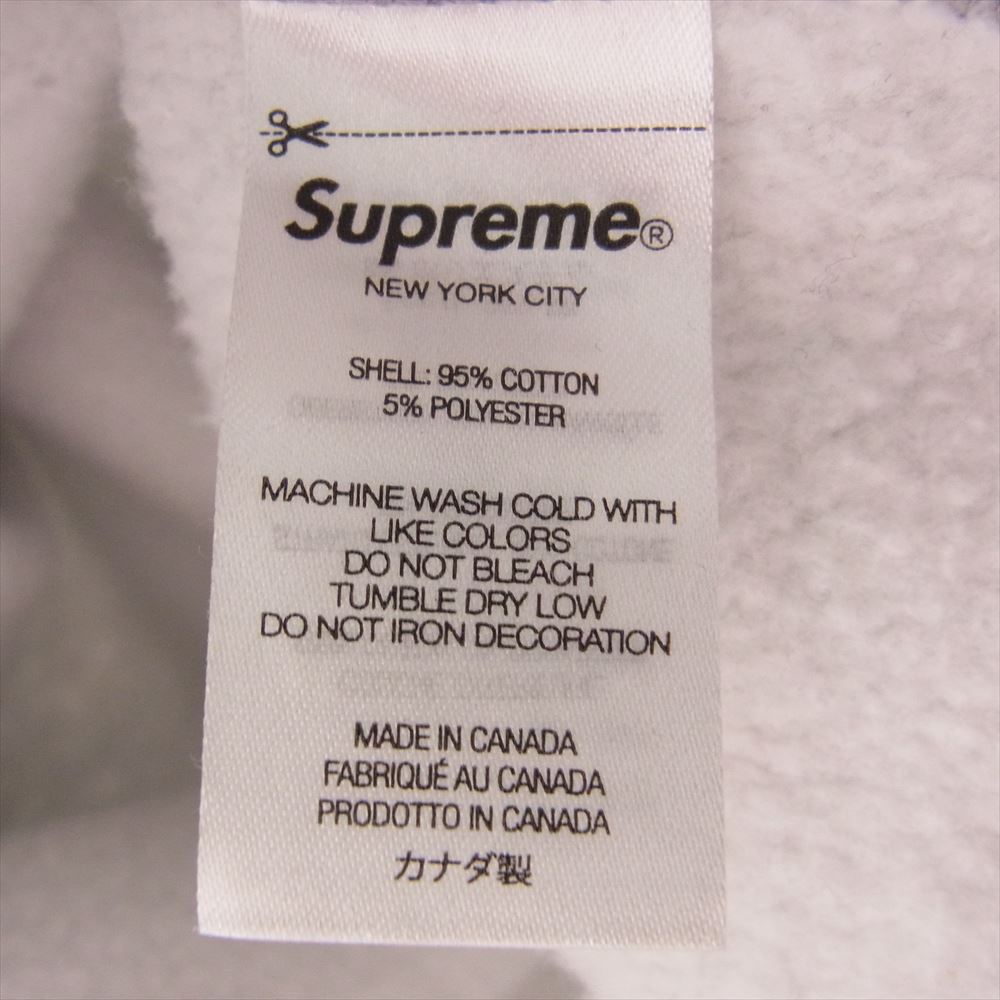 Supreme シュプリーム 22AW Small Box Drawcord Zip Up Sweatshirt スモールボックスロゴ ドローコード ジップアップ スウェットシャツ パーカー フーディー グレー系 M【中古】