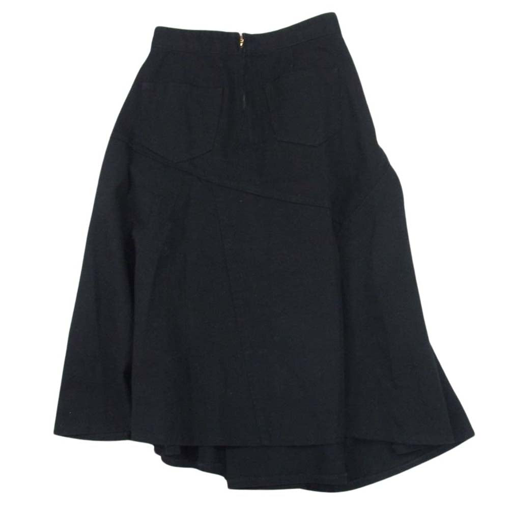 MOUSSY マウジー 010EAB11-5250 ASYMMETRY WRAP パネル切替 アシンメトリー ラップスカート ブラック系 2【中古】