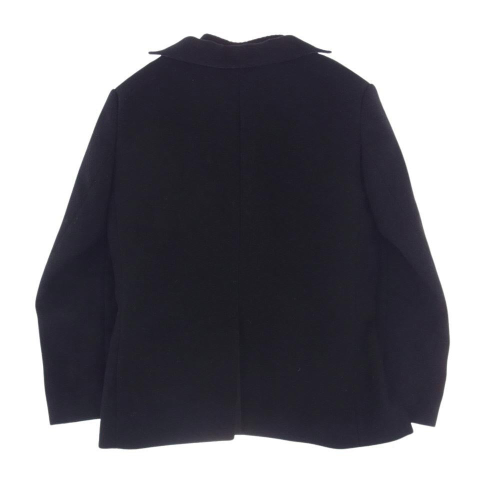 Sacai サカイ 23AW 23-06775 Wool Melton Knit Cardigan ウール メルトン ニット カーディガン ドッキング ジャケット ブラック系 1【中古】