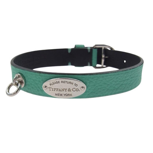 TIFFANY&Co. ティファニー Return To Tiffany リターントゥ ティファニー ナローレザーラップ ブレスレット ティファニーブルー【中古】