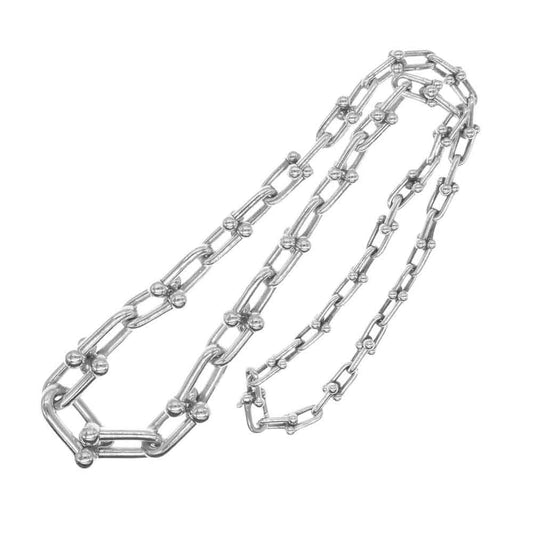 TIFFANY&Co. ティファニー グラジュエイテッド リンク ハードウェア ネックレス シルバー系【中古】