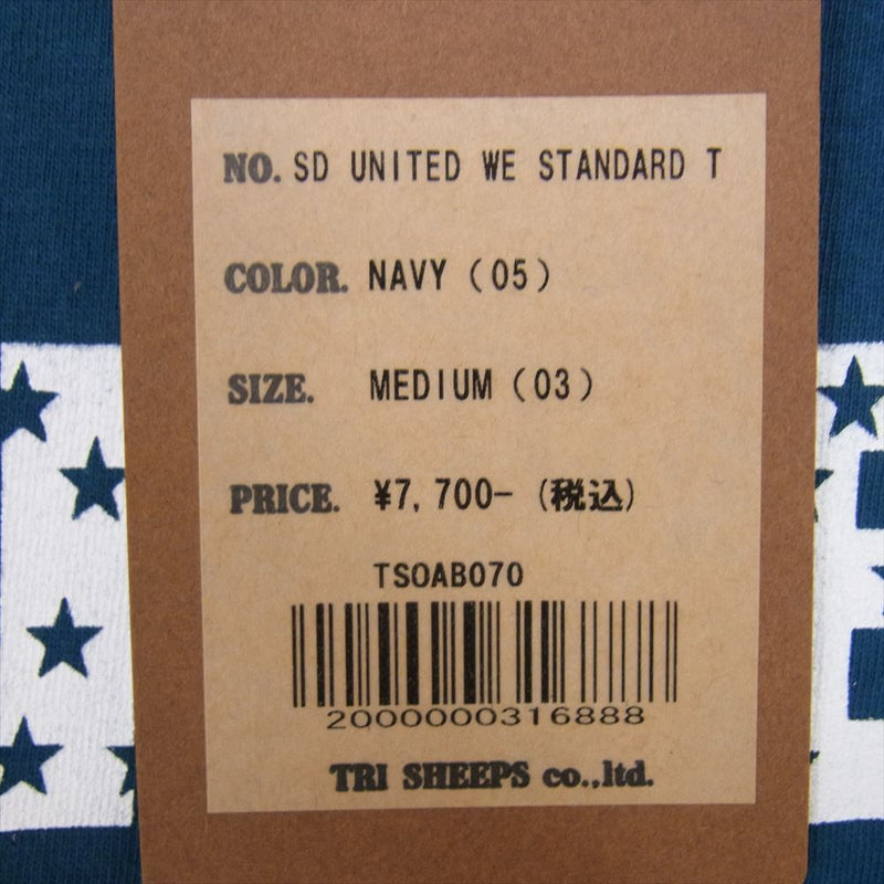 STANDARD CALIFORNIA スタンダードカリフォルニア 独立記念日 SD UNITED WE STANDARD T ユナイテッド スタンダード 半袖 Tシャツ ネイビー系 M【新古品】【未使用】【中古】