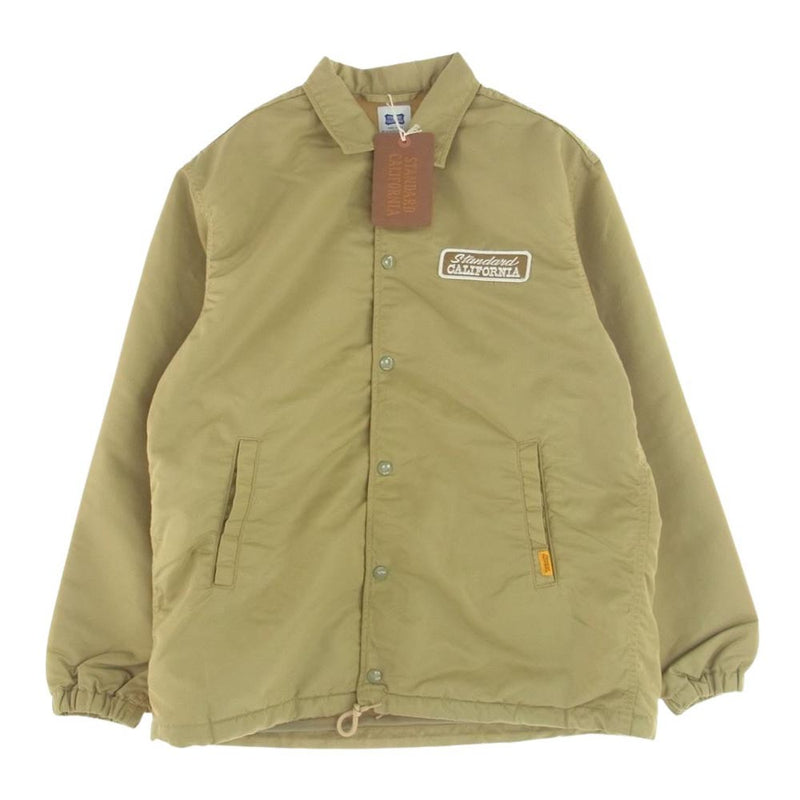 STANDARD CALIFORNIA スタンダードカリフォルニア 本店限定 SD Logo Patch Coach Jacket ロゴ パッチ コーチ ジャケット ベージュ系 L【新古品】【未使用】【中古】