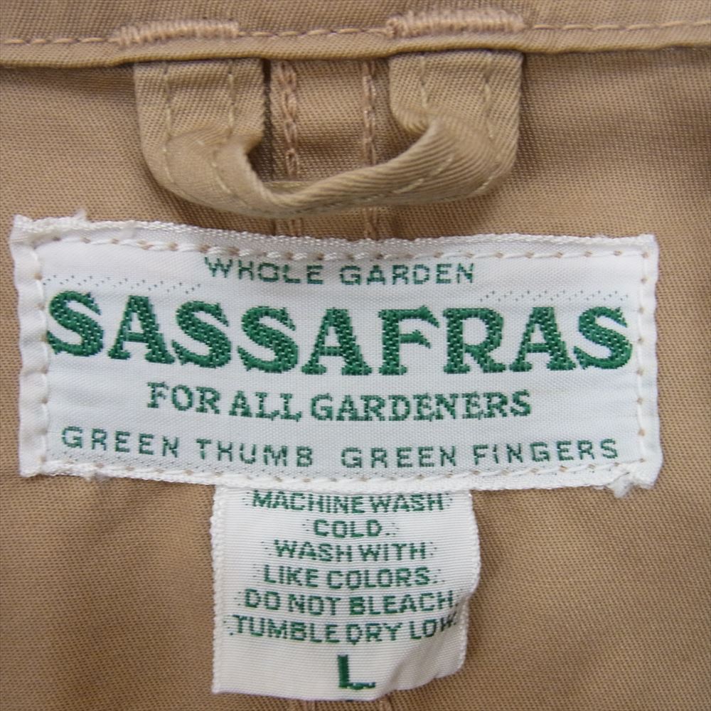 SASAFRAS ササフラス G.D.U. Leaf Jacket テーラード ジャケット ベージュ系 L【中古】