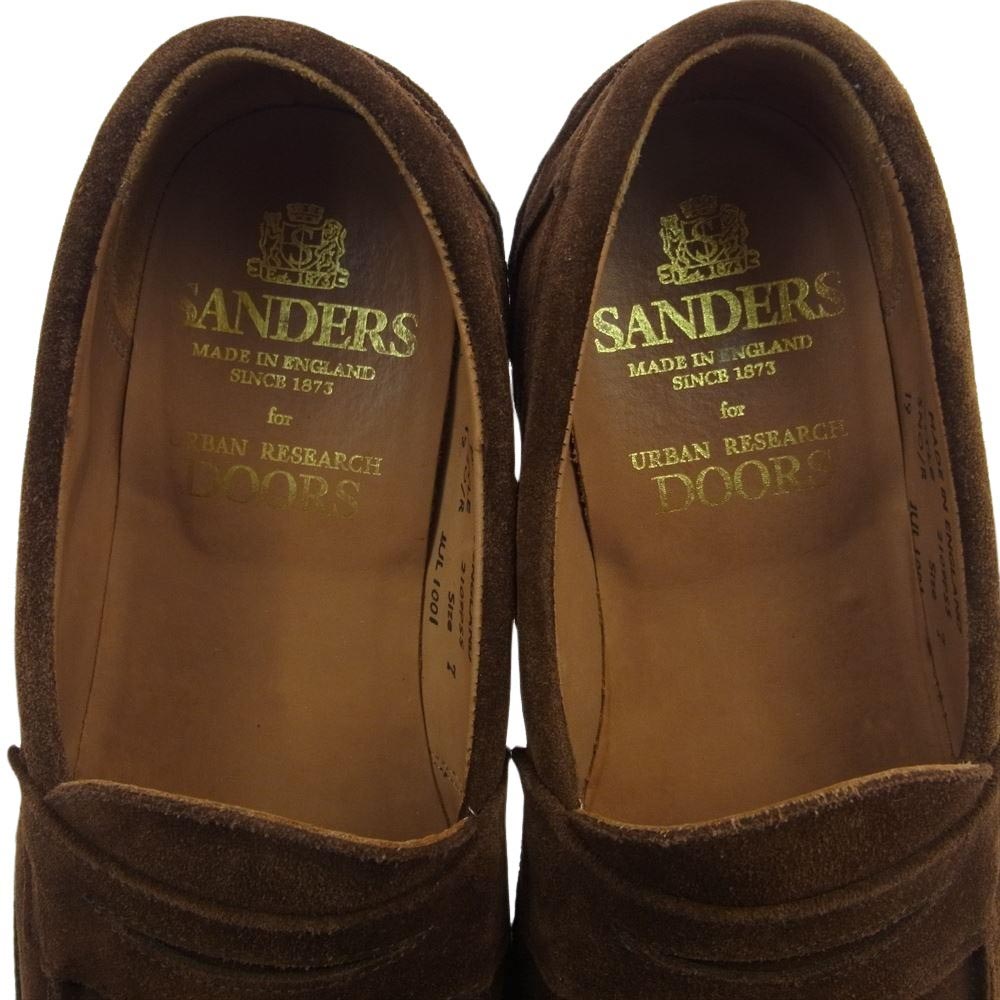 SANDERS サンダース 2109PSS URBAN RESEARCH DOORS アーバンリサーチ 別注 スエード ローファー  ブラウン系 7【中古】