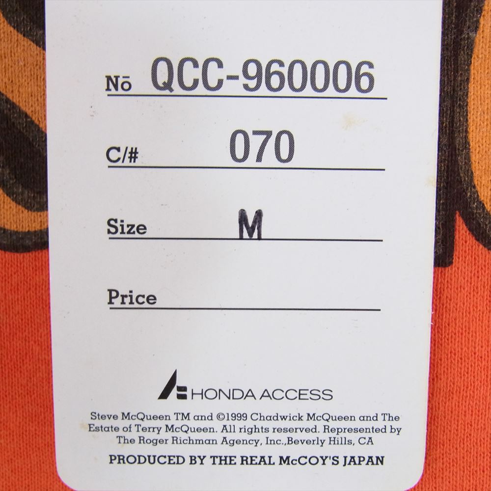 The REAL McCOY'S ザリアルマッコイズ 旧マッコイ McQUEEN Collection ELSINORE リアルマックイーン エルシノア スウェット シャツ レッド系 M【新古品】【未使用】【中古】