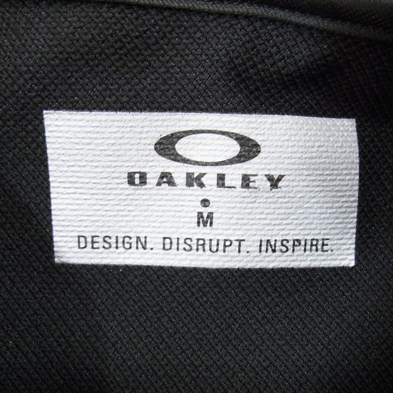 OAKLEY オークリー 16SS 461442JP フェイクレザーパイピング 止水ジップ マウンテンパーカー フード付き フルジップ ジャケット ブラック系 M【中古】