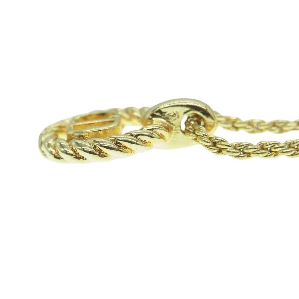 Christian Dior クリスチャンディオール CD アイコン ツイスト ロゴ ゴールド ネックレス ゴールド系【中古】