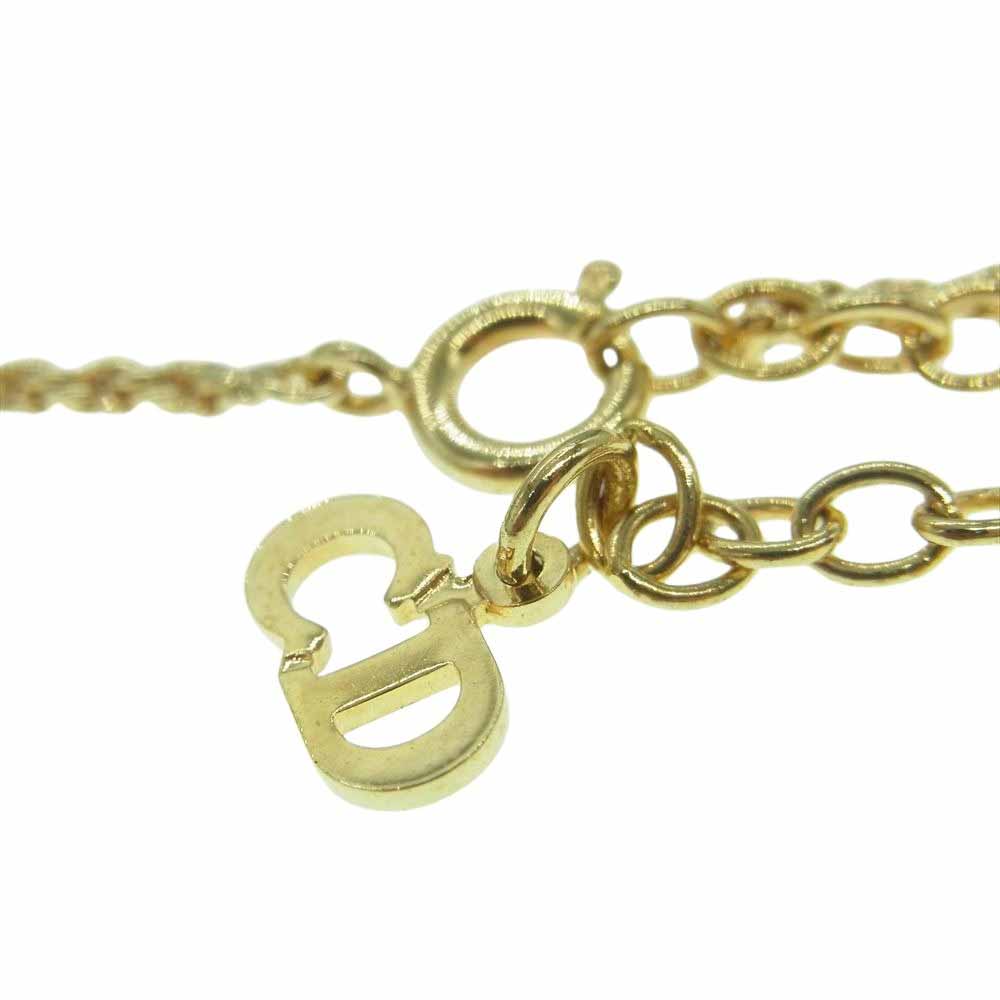 Christian Dior クリスチャンディオール CD アイコン ツイスト ロゴ ゴールド ネックレス ゴールド系【中古】