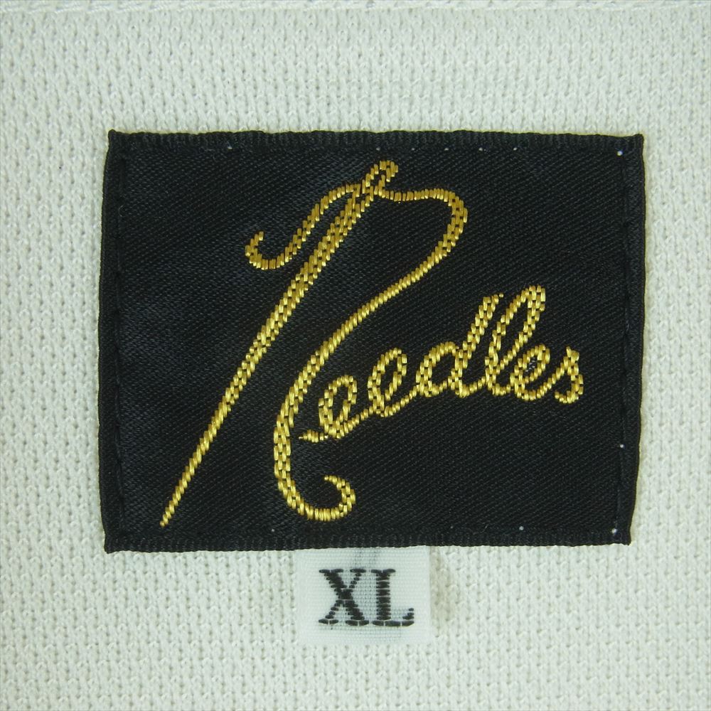 Needles ニードルス 23SS MR284 Track Jacket Poly Smooth パピヨンロゴ刺繍 トラック ジャケット ジャージ オフホワイト系 パープル系 XL【中古】
