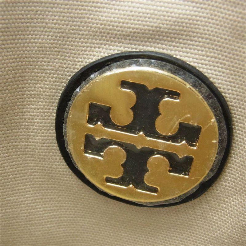 Tory Burch トリーバーチ ナイロン エナメル トートバッグ ブラック系【中古】