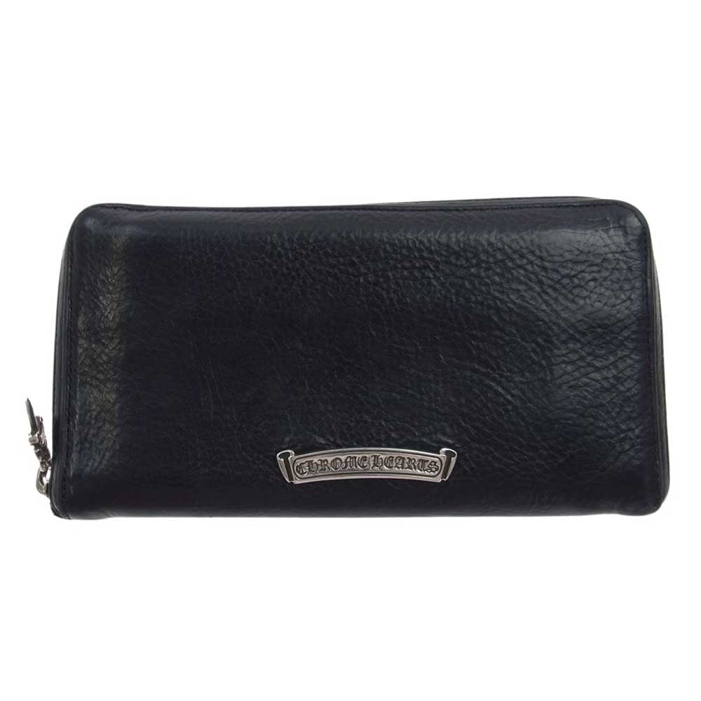 CHROME HEARTS クロムハーツ（原本無） REC F ZIP #2 FLG レック フィリグリープラス ダガージップ レザー ラウンドジップ ロングウォレット 長財布 ブラック系【中古】
