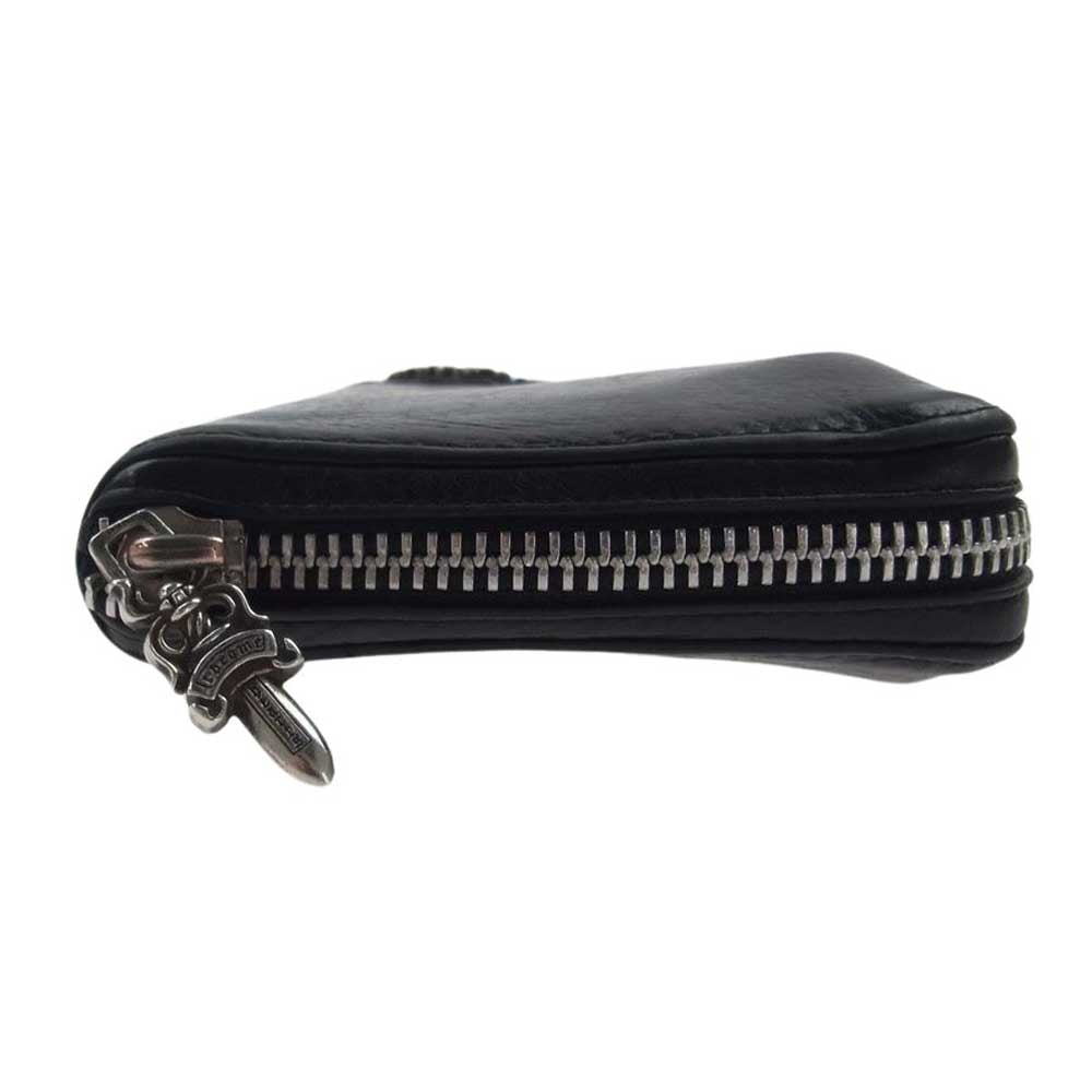 CHROME HEARTS クロムハーツ（原本無） REC F ZIP #2 FLG レック フィリグリープラス ダガージップ レザー ラウンドジップ ロングウォレット 長財布 ブラック系【中古】