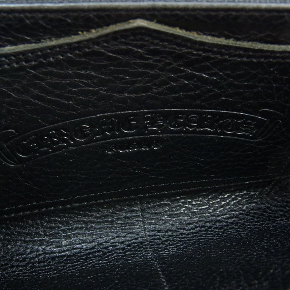 CHROME HEARTS クロムハーツ（原本無） REC F ZIP #2 FLG レック フィリグリープラス ダガージップ レザー ラウンドジップ ロングウォレット 長財布 ブラック系【中古】
