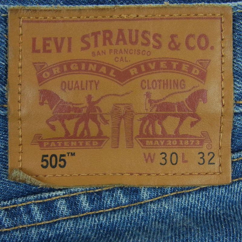 Levi's リーバイス 00505-1525 USA製 505 ストレート デニム パンツ インディゴブルー系 W30 L32【中古】