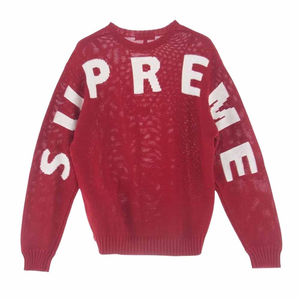 Supreme シュプリーム 20SS Back Logo Sweater バック ロゴ セーター コットン ニット レッド系 S【中古】