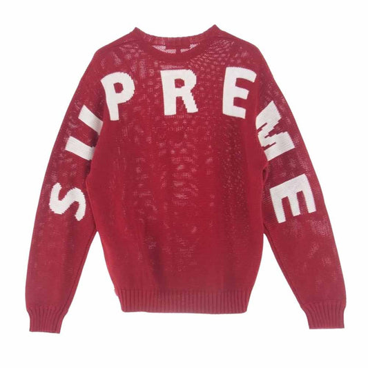 Supreme シュプリーム 20SS Back Logo Sweater バック ロゴ セーター コットン ニット レッド系 S【中古】