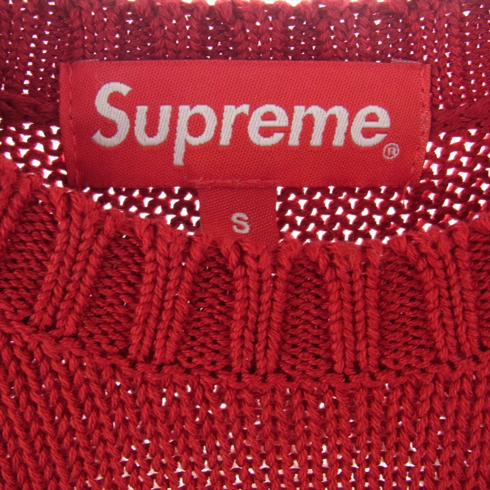 Supreme シュプリーム 20SS Back Logo Sweater バック ロゴ セーター コットン ニット レッド系 S【中古】