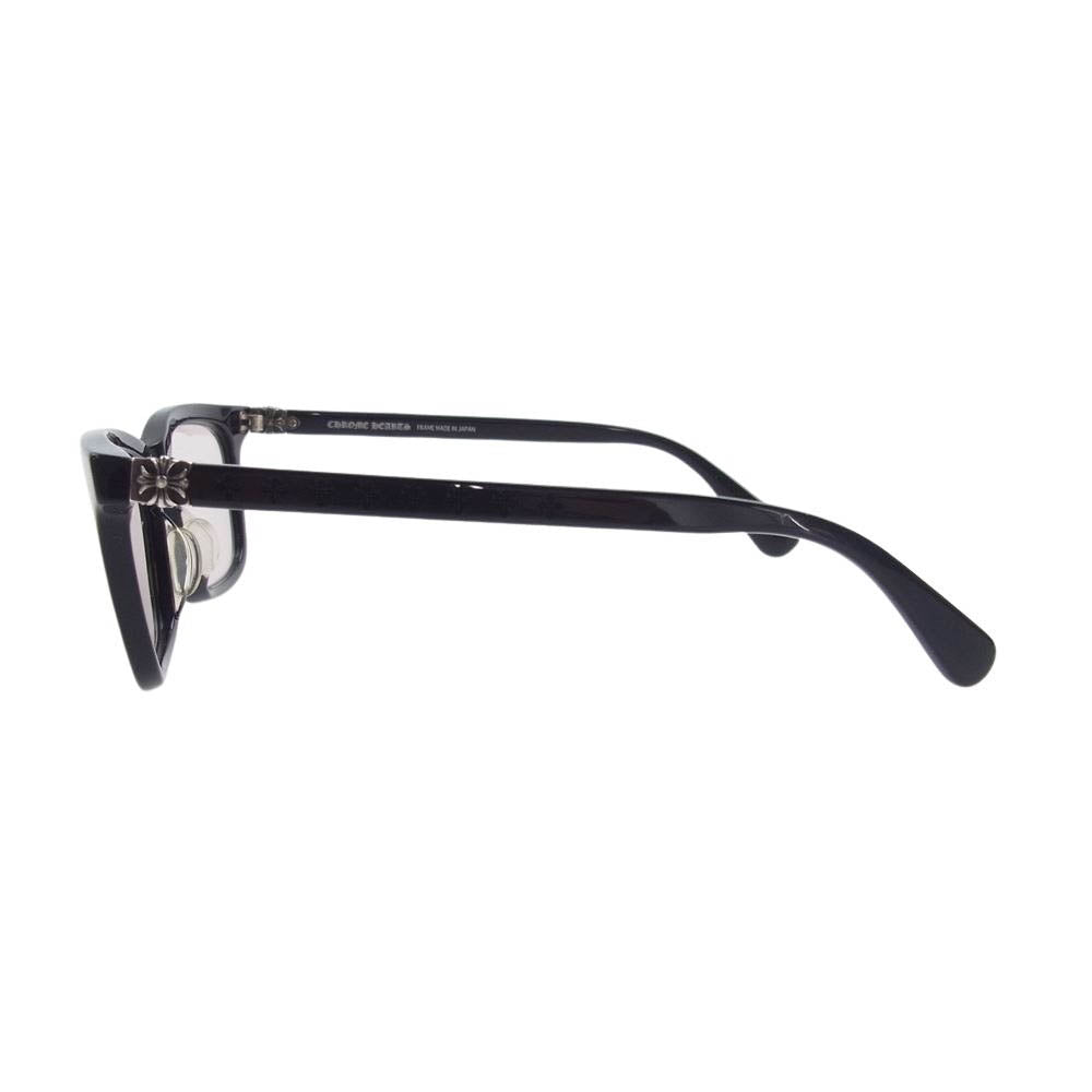 CHROME HEARTS クロムハーツ（原本無） RESURECTUM BK サイドCH ウェリントン メガネ ブラック系 51□16-138【中古】