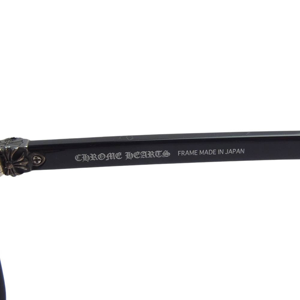 CHROME HEARTS クロムハーツ（原本無） RESURECTUM BK サイドCH ウェリントン メガネ ブラック系 51□16-138【中古】