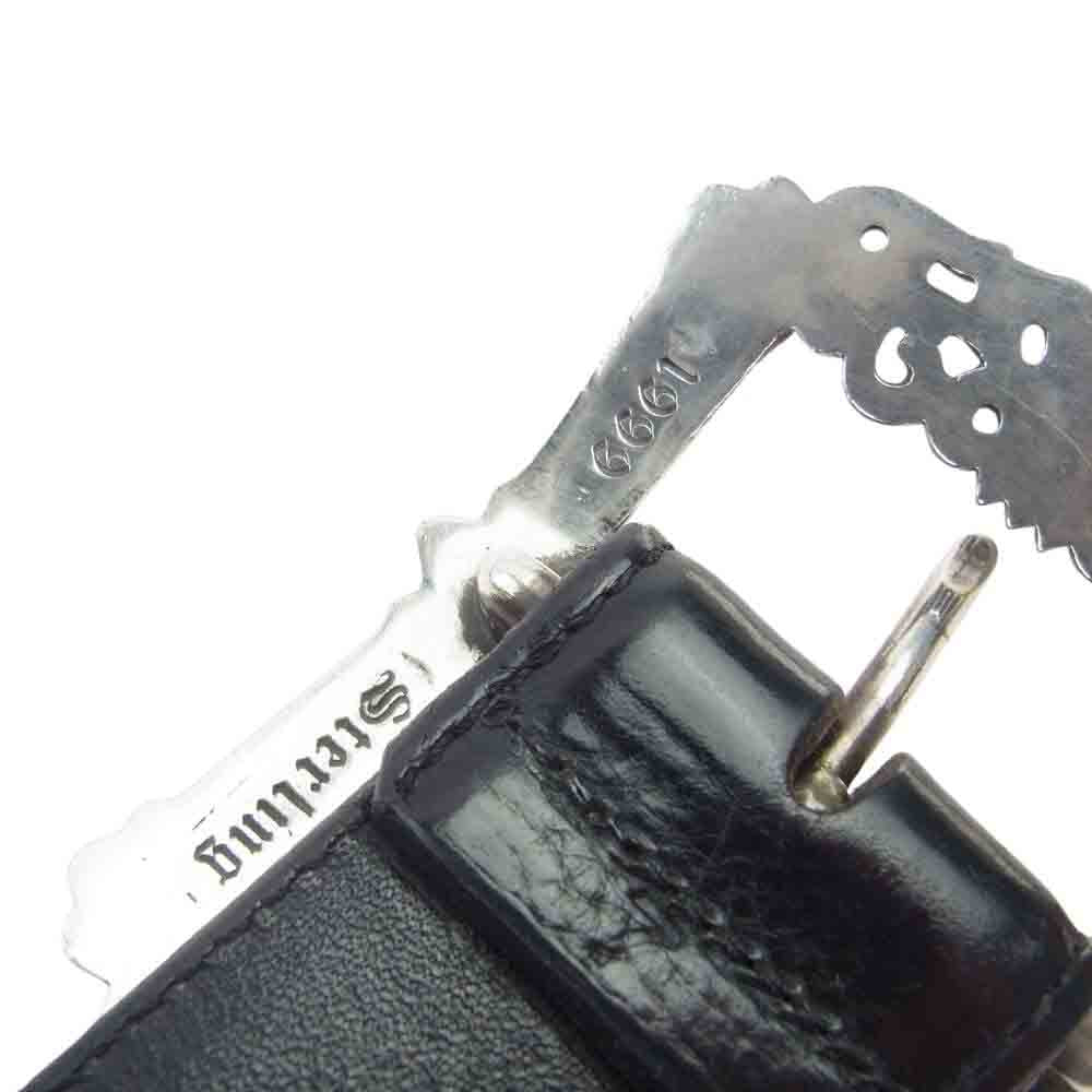 CHROME HEARTS クロムハーツ（原本無） BLT FILIGREE OTJ フィリグリーOTJバックル レザーベルト シルバー系 ブラック系 32【中古】