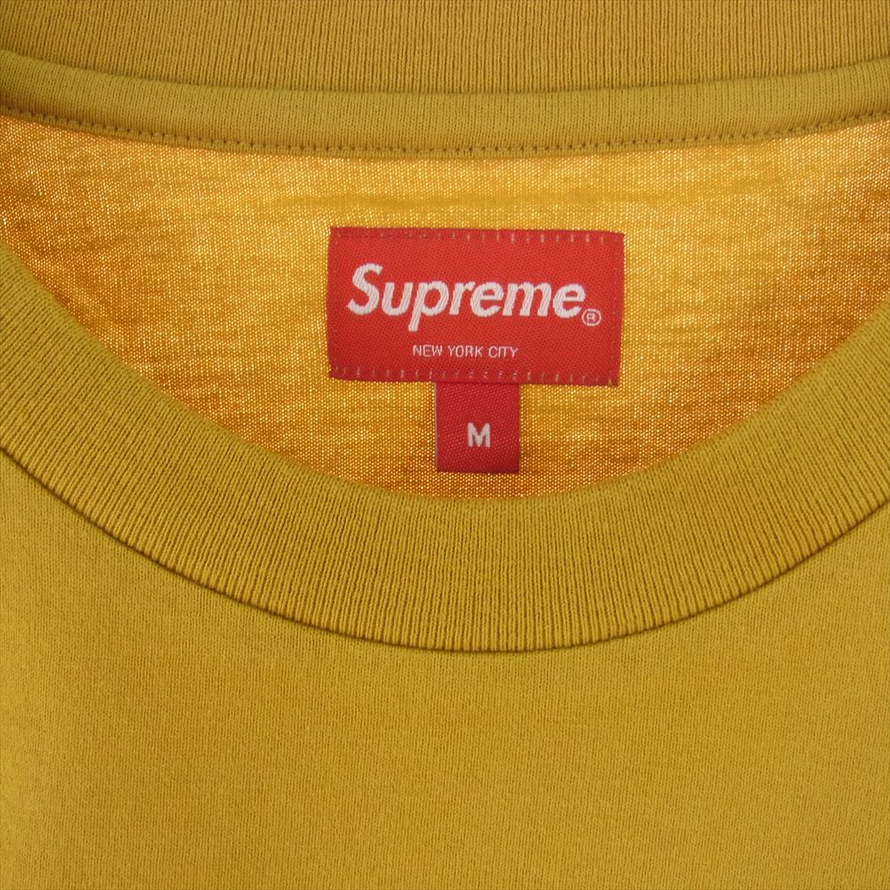 Supreme シュプリーム Small Box L/S Tee dark yellow スモールボックス 長袖Tシャツ カットソー イエロー系 M【極上美品】【中古】
