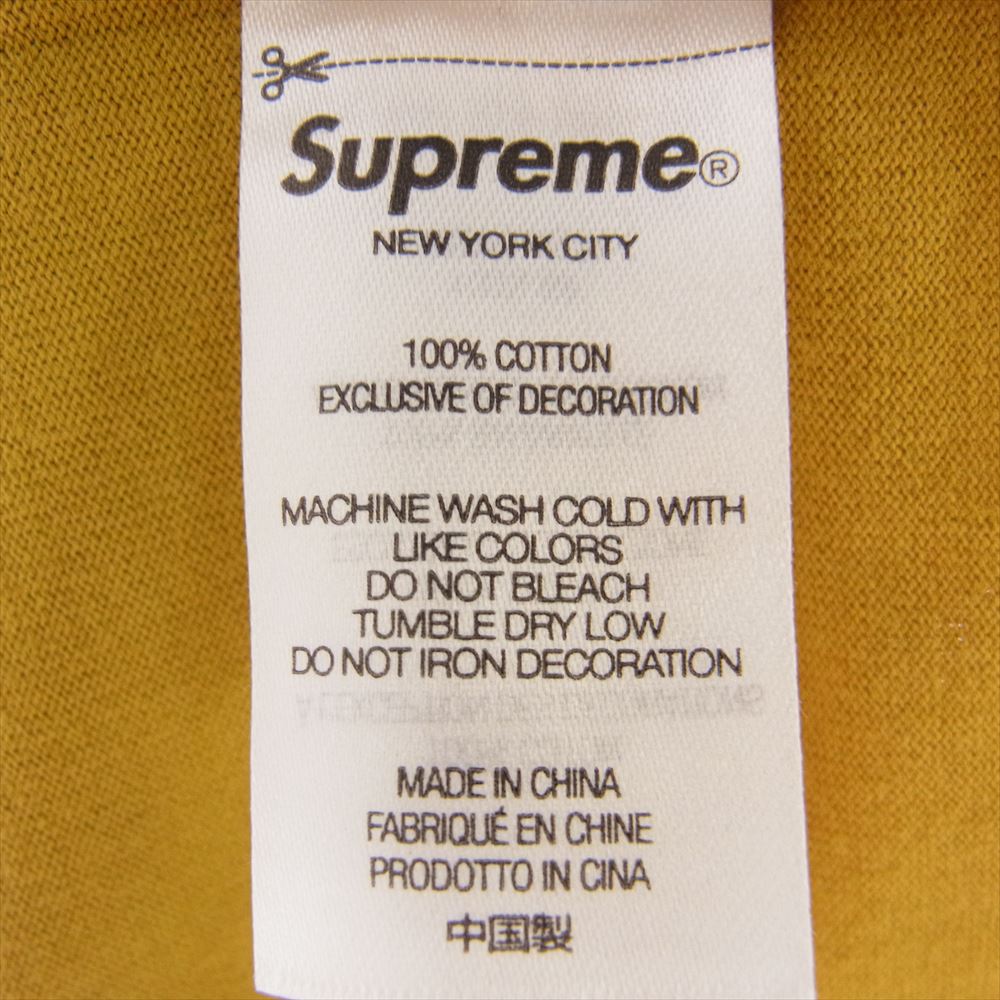 Supreme シュプリーム Small Box L/S Tee dark yellow スモールボックス 長袖Tシャツ カットソー イエロー系 M【極上美品】【中古】