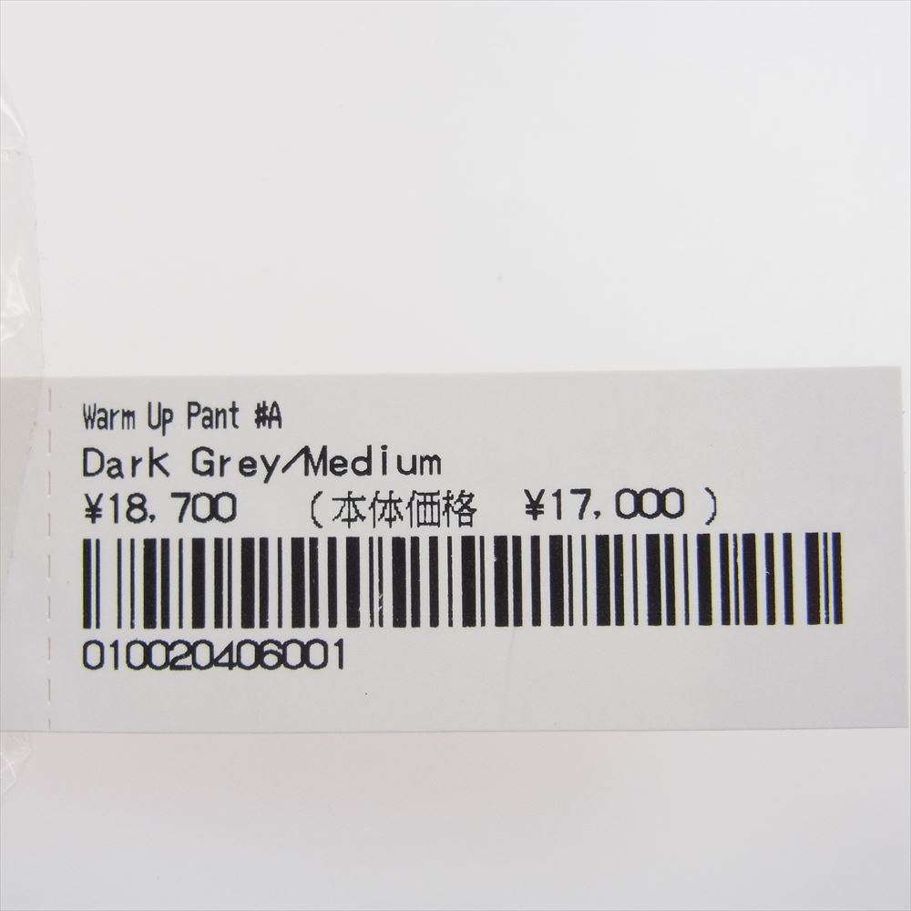 Supreme シュプリーム 22SS Warm Up Pant ウォームアップ パンツ グレー系 M【新古品】【未使用】【中古】