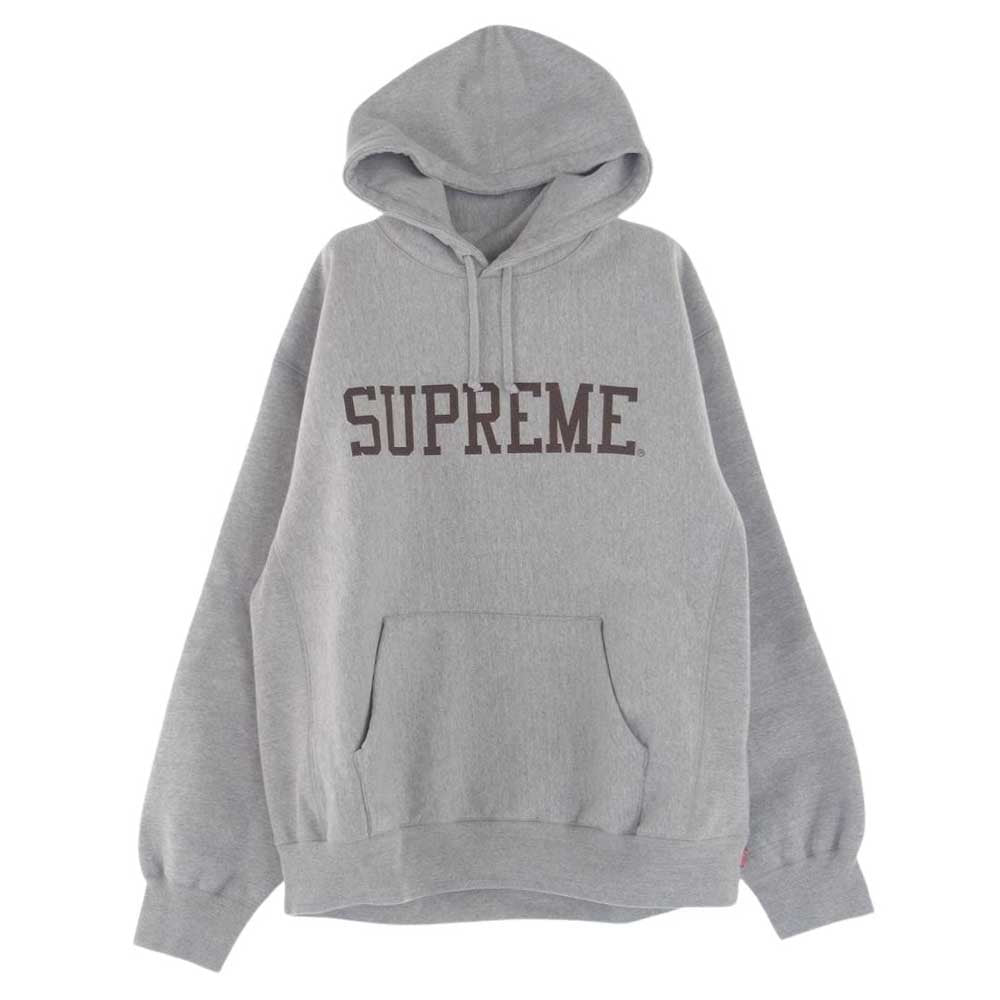 Supreme シュプリーム 23AW Varsity Hooded Sweatshirt バーシティ スウェット パーカー グレー系 L【新古品】【未使用】【中古】