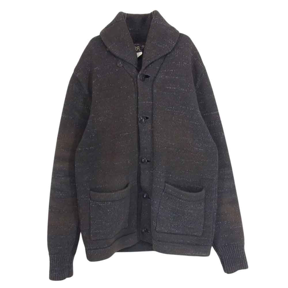 RRL ダブルアールエル ショールカラー コットンニット カーディガン グレー系 XS【中古】