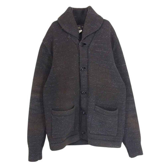 RRL ダブルアールエル ショールカラー コットンニット カーディガン グレー系 XS【中古】